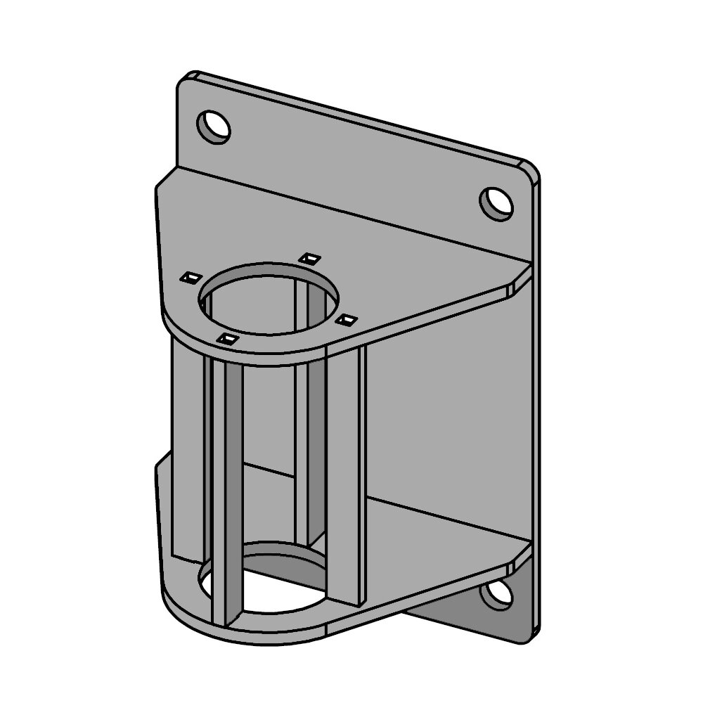 Wall Socket for Swivel Davit Crane, Zinc Plated