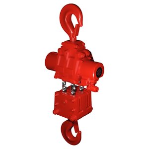 The heavy duty air chain hoist RED ROOSTER TMH with 60 tons capacity