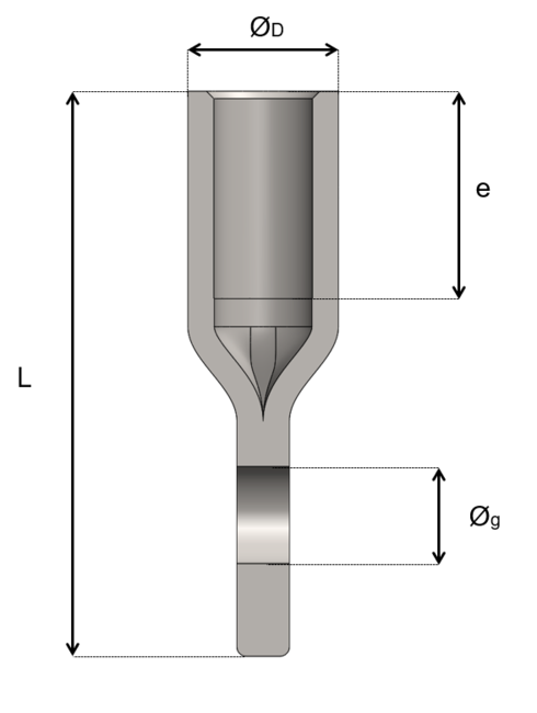 Starcon Transport Anchor with cross hole drawing